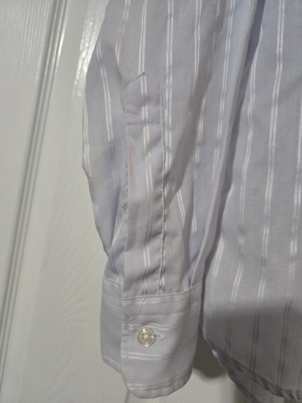Men's Vintage Christian Diore Pinstripe  Blue Dress Shirt - - Picture 9 of 11